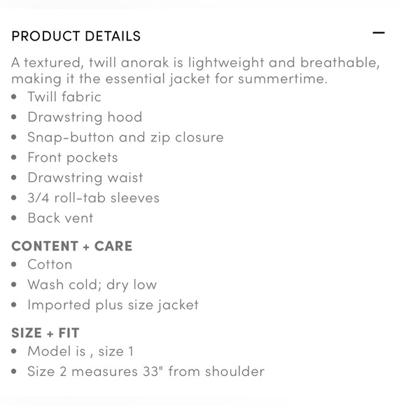 Torrid Twill Essential Hooded Anorak - Picture 10 of 10